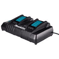 MAKITA, DC18RD, Cargador Rápido Doble para Batería Litio Ion de 18V LXT®