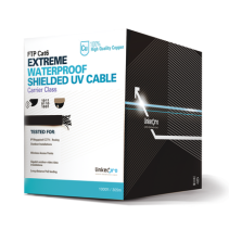 LINKEDPRO BY EPCOM, PRO-CAT-6-EXT-LITE, Bobina de cable 305 Metros Cat6+ CALIBRE 23, Climas EXTREMOS, Color negro, sin blindar, 
