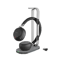 YEALINK, BH76-PLUS-WITH-CHARGING-STAND-UC-BLACK-USB-C/A, Diadema Inalambrica BH76 Plus With Charging Stand UC Black USB C/A de Y