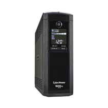 CYBERPOWER, CP1500AVRLCD, UPS de 1500 VA/900 W, Topología Línea Interactiva, Entrada 120 Vca NEMA 5-15P, Tipo Mini Torre, Con 12