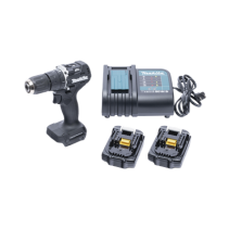 MAKITA, DHP-487-YX-2B, Rotomartillo/Taladro Inalámbrico SIN CARBONES, Broquero de 1/2 , 1,700 RPM, 18VâŽ“, Torque: 40 N.m C/2 Ba