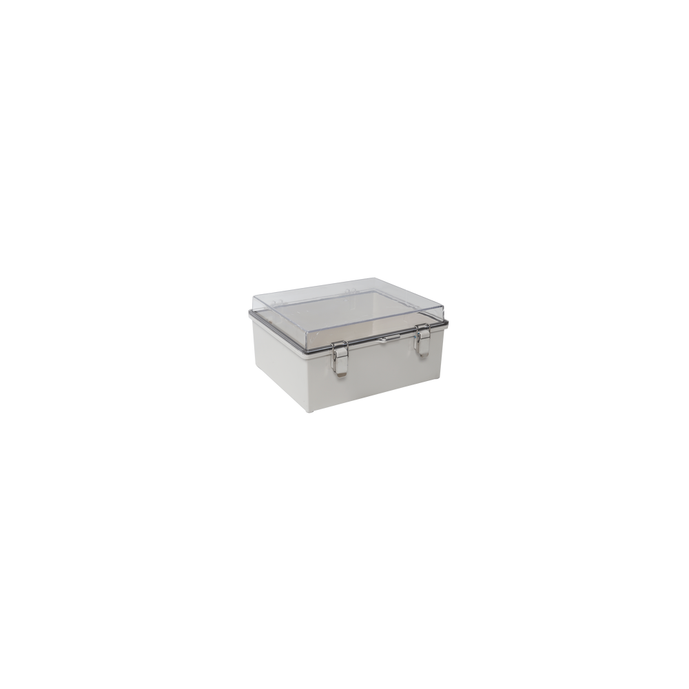 PRECISION, PST-3030-18ET, Gabinete Plástico ABS, Puerta Transparente, Uso en Intemperie (300 x 300 x 180 mm) Cierre por Broches 