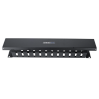 LINKEDPRO BY EPCOM, LPCM-042U, Organizador de Cables Horizontal de 2U para Rack de 19 con Cubierta Metálica