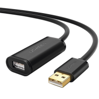 UGREEN, 10326, Cable de Extensión Activo USB 2.0 / 30 Metros / Macho-Hembra / Booster individual FE1.1S incorporado / Velocidad 