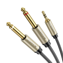 UGREEN, 10619, Cable de Audio Premium de 3.5 mm a 6.35mm / Blindaje Interior Múltiple / Transferencia de Audio sin Pérdidas / 5 