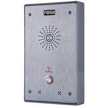 FANVIL, I12-01P, Intercomunicador IP, 2 líneas SIP, 2 relevadores con botón para llamada, anti-vandálico, IP65 e IK10, PoE