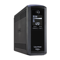 CYBERPOWER, CP1350AVRLCD, UPS de 1350 VA/815 W, Topología Línea Interactiva, Entrada 120 Vca NEMA 5-15P, Tipo Mini Torre, Con 10