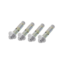 LINKEDPRO BY EPCOM, BARREN-ANCLA, Kit de 4 Piezas de Taquete Tipo Barrenancla con Tornillo de 3/8 X 3 con Taquete de 1/2 .