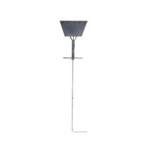 SYSCOM TOWERS, SAZ-90G, Ancla de Piso Tipo Paleta 5 Orificios para Retenida. Placa: 3/4 , Redondo: 1 , Altura: 210 cm. Galv. Inm