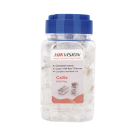 HIKVISION, DS-1M5EUA-30U, Bote con 100 Piezas de Plug Modular RJ45 / Cat 5e / Chapado en Oro a 30 Micras / Sin Blindaje / Facil 