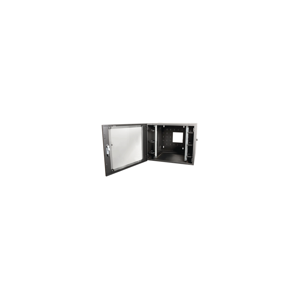 SIEMON, WC2-P101-12, Gabinete de Pared Estándar de 19in, Abatible, de 12 UR, 610 mm de Profundidad, Color Negro