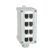 PANDUIT, FDME8RG, Panel de Parcheo Modular para Fibra Óptica, de Instalación en Riel DIN Estándar de 35mm, 8 Puertos Mini-Com, C