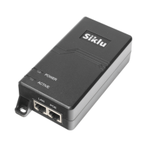 Siklu, AX-IN-60W-AC-POE-US, Inyector PoE Pasivo, 1 Gbps, 60 W, 55 Vcc, 100-240 Vca, Cable CA
