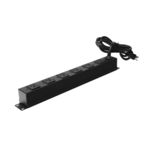 THORSMAN, TH-TCM-6C, Tomacorriente multiple horizontal para rack de 19in, 6 contactos (THE0040092001001)