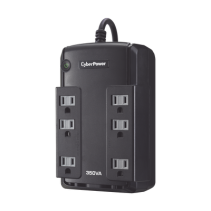 CYBERPOWER, CP350SLG, UPS de 350 VA/255 W, Topología Standby, Entrada 120 Vca NEMA 5-15P, Tipo Gabinete Compacto, Con 6 Tomas NE