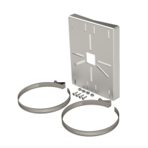 EPCOM INDUSTRIAL, SYS-PM-01V3, Montaje universal galvanizado para instalación de cámaras en poste 2 a 5 color gris galvanizado