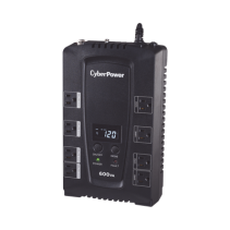 CYBERPOWER, CP600LCD, UPS de 600 VA/340 W, Topología Standby, Entrada 120 Vca NEMA 5-15P, Tipo Gabinete Compacto, Con 8 Tomas NE