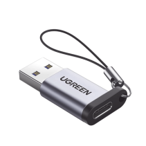 UGREEN, 50533, Adaptador USB 3.0 Macho a USB-C 3.1 Tipo C Hembra |Carga y Sincronización de Datos | Admite Corriente de 3A | Tra