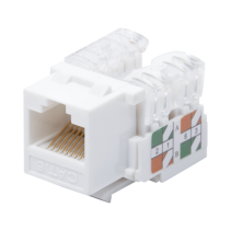LINKEDPRO BY EPCOM, LP-KJ-601-WH, Módulo Jack Keystone Cat6 con terminación 110 (Punchdown) para faceplate - Color Blanco