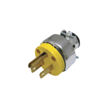 VARIOS, 136-507, Clavija Blindada con Terminal de Tierra con Abrazadera para cable de 3 hilos.