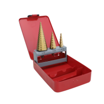 PRECISION, PST-C020-02, Juego de 3 Brocas Escalonadas HSS 4-12, 4-20, 4-32 mm (Para Plástico o Metal).