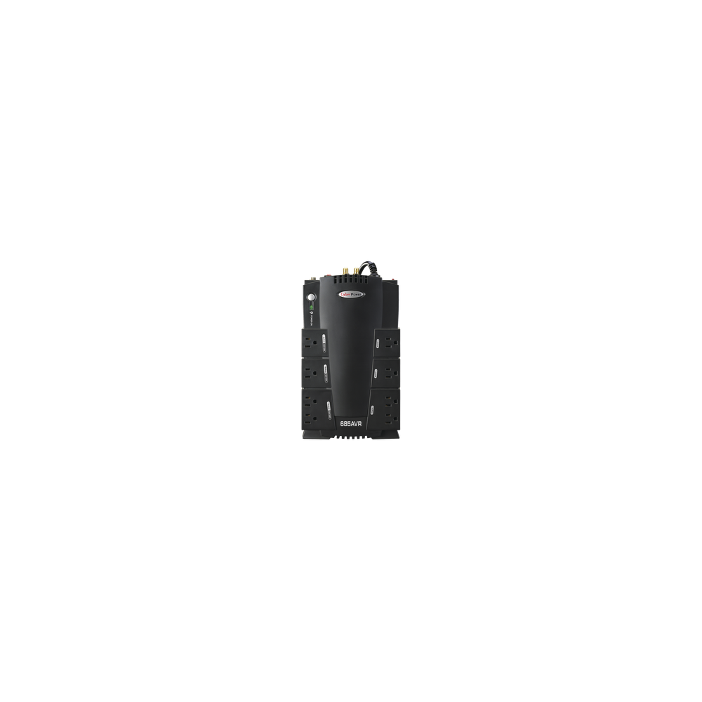 CYBERPOWER, CP685AVR, UPS de 685 VA/390 W, Topología Línea Interactiva, Entrada 120 Vca NEMA 5-15P, Tipo Gabinete Compacto, Con 