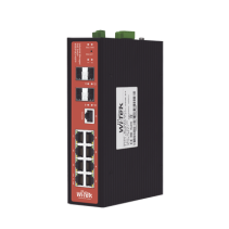 WI-TEK, WI-PMS312GF-I, Switch Industrial 8 puertos / Administrable PoE / Puerto 1-2 PoE 24V/48V / Puertos 3-8 puertos 802.3 af/a