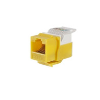 LINKEDPRO BY EPCOM, LP-KJ-516-YE, Módulo Jack Keystone Cat5e sin Herramienta (toolless) para faceplate - Color Amarillo