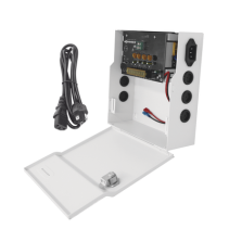 EPCOM POWERLINE, PLK12DC4ABK, Fuente de Poder Profesional de 12 Vcc @ 4 A / Soporta 4 Cámaras / Capacidad de Batería de Respaldo