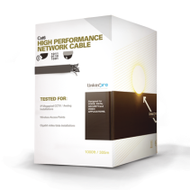 LINKEDPRO BY EPCOM, PRO-CAT-6A, Bobina de cable U/UTP Cat6A de 305 mts, Color Azul, CM, soporta 10G-BaseT para transmisión de fr