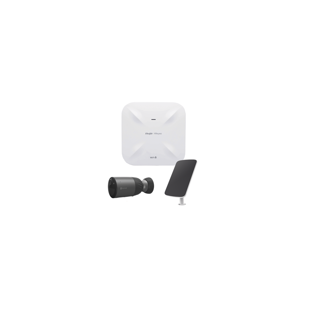 EZVIZ, RGRAP6260(G)/BC1C/PS, Kit de Cámaras Wi-Fi con Access Point/ Incluye 1 Cámara de Batería CS-BC1C / 1 Pane solar Mod. CS-C