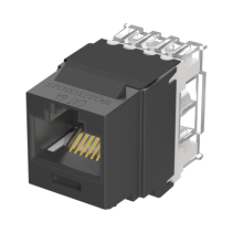 PANDUIT, NK6X88MBL, Conector Jack Estilo 110 (de Impacto), Tipo Keystone, Categoría 6A, de 8 posiciones y 8 cables, Color Negro