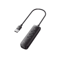 UGREEN, 10915, HUB USB-A 3.0 4 en 1 | 4 Puertos USB-A 3.0 (5Gbps) | Cable de 25 cm | Indicador Led | Ideal para Transferencia de