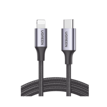 UGREEN, 60759, Cable USB-C a Lightning | 1 Metro | Certificado MFi | Carga Rápida 60W | 480 Mbps | Conector C94 | Adecuado para 
