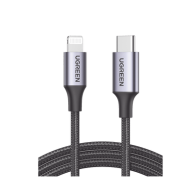 UGREEN, 60759, Cable USB-C a Lightning | 1 Metro | Certificado MFi | Carga Rápida 60W | 480 Mbps | Conector C94 | Adecuado para 