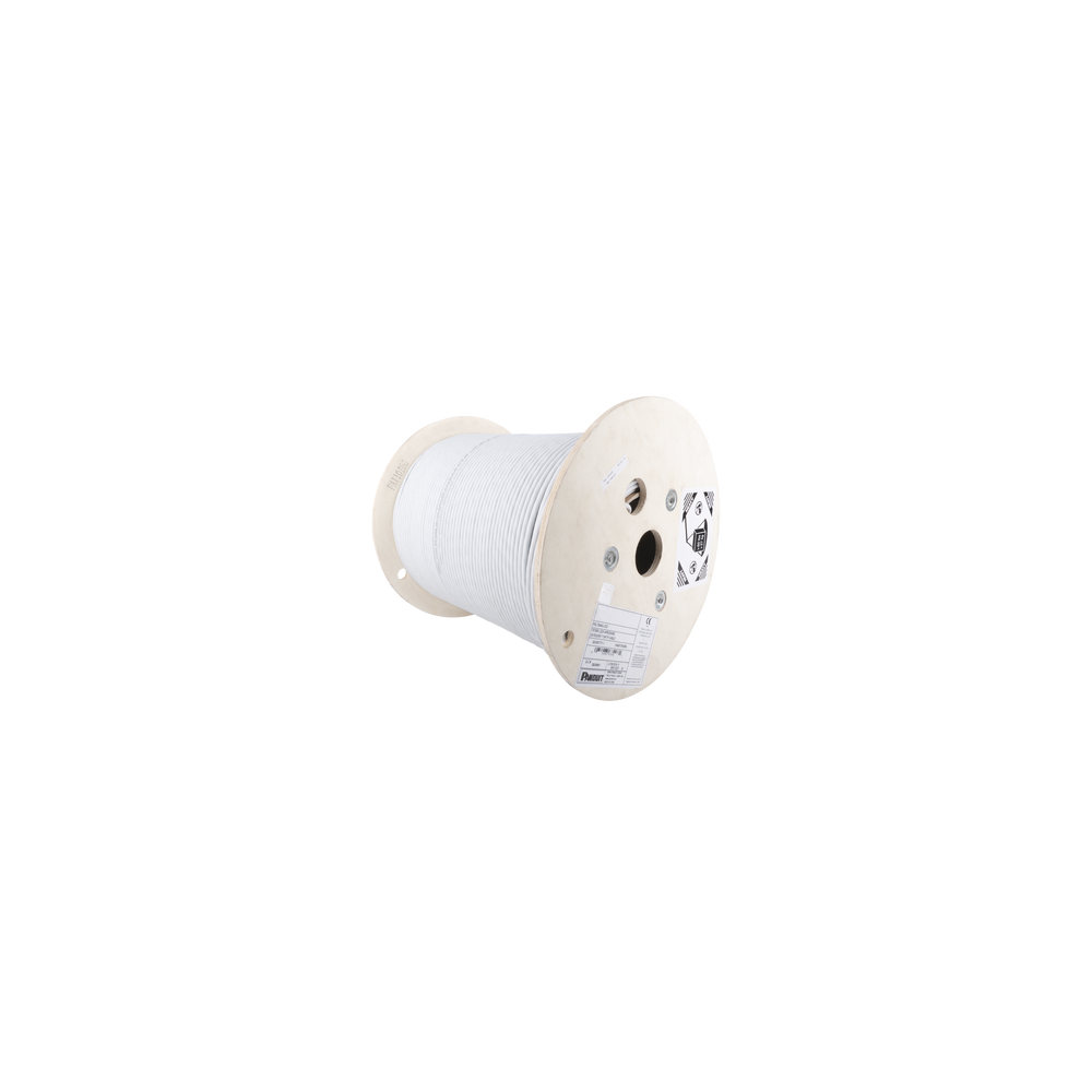 PANDUIT, PFL6X04WH-CEG, Bobina de Cable Blindado F/UTP de 4 Pares, Cat6A, Soporte de Aplicaciones 10GBase-T, LSZH (Libre de Gase