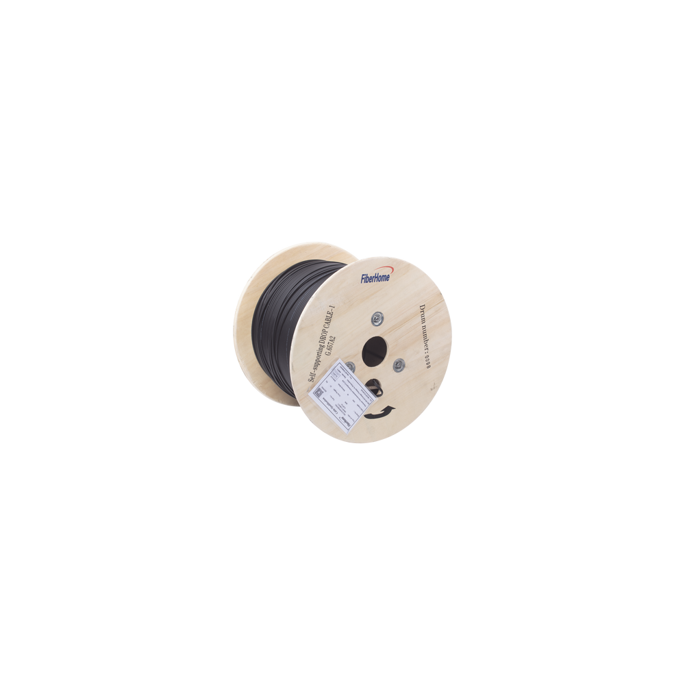 LINKEDPRO BY FIBERHOME, IC-FIG8A2-1C, Carrete de 1 km de Fibra Óptica Aérea Mini Figura 8 G.657A2 tipo Drop, Monomodo de 1 Hilo 