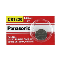 PANASONIC, CR1220, Batería de Litio tipo Moneda 3V @ 35mAh / Recomendado para DVR´s epcom y HIKVISION (No Recargable)