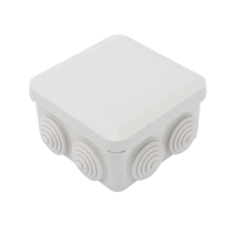 PRECISION, PST-0808-ER, Caja Derivación-Conexión de Plástico (89 X 89 X 50 mm) con 7 Glándulas de Goma. Para Instalaciones Comer