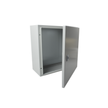 PRECISION, PST-4040-20A, Gabinete de Acero IP66 Uso en Intemperie (400 x 400 x 200 mm) con Placa Trasera Interior de Metal y Com