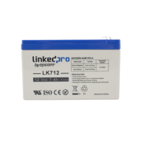LINKEDPRO BY EPCOM, LK712, Batería 12 V / 7 Ah / UL / Tecnología AGM / Vida útil promedio 5 años / Uso en equipo electrónico, Al