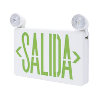 SFIRE, SFKDC860, Letrero de Emergencia LED DUAL de SALIDA con Luz de Emergencia/Montaje Universal (pared, lateral o Techo)/Bater
