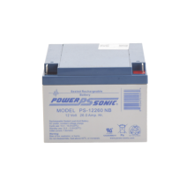POWER SONIC, PS-12260-NB, Batería 12V, 26AH, Para Respaldo, Tecnologías AGM/VRLA, 5 Años Vida Útil, Terminales NB, Reconocida UL