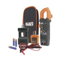 KLEIN TOOLS, CL-120-KIT, Kit de Amperímetro de Gancho (400A CA) con Probador de Fase y Divisor (para medir corriente sin cortar 