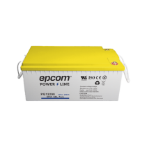EPCOM POWERLINE, PG12200, Batería de GEL PURO OPzV / 12 V @ 200 Ah / Ciclo profundo / Uso en Aplicaciones Fotovoltaicas y de Res