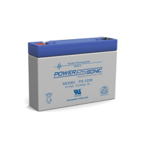 POWER SONIC, PS-1228, Batería 12V, 2.8AH, Para Respaldo, Tecnologías AGM/VRLA, 5 Años Vida Útil, Terminales F1, Reconocida UL