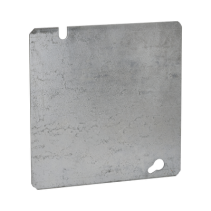 RACO, HUB-832, Tapa Cuadrada Ciega de Acero Galvanizado de 4 11/16 .
