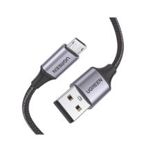 UGREEN, 60146, Cable USB-A a Micro USB | 1 Metro | Carga Rápida | QC 3.0/2.0 | FPC | AFC | Transferencia de datos de 480 Mbps | 
