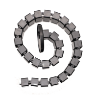 EPCOM INDUSTRIAL, PORTACABLE, Portacable de tipo Cadena para Escritorio / Organizador de Cables Vertical Articulado / 1200mm de 