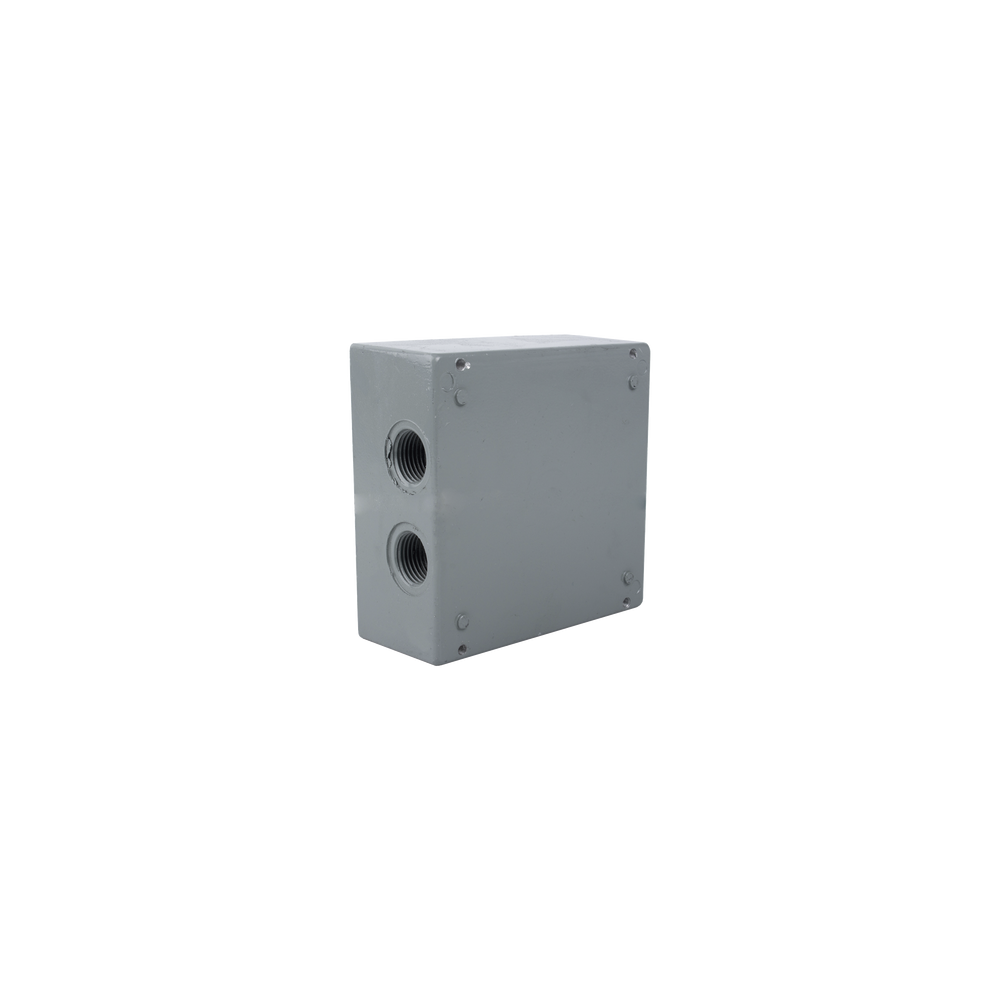 RAWELT, RC-0493, Caja Condulet Cuadrada de 3/4 (19.05 mm) con 4 bocas a prueba de intemperie.